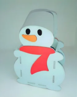 Snowman pencil holder