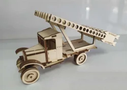 Soviet rocket launcher 3d wood model