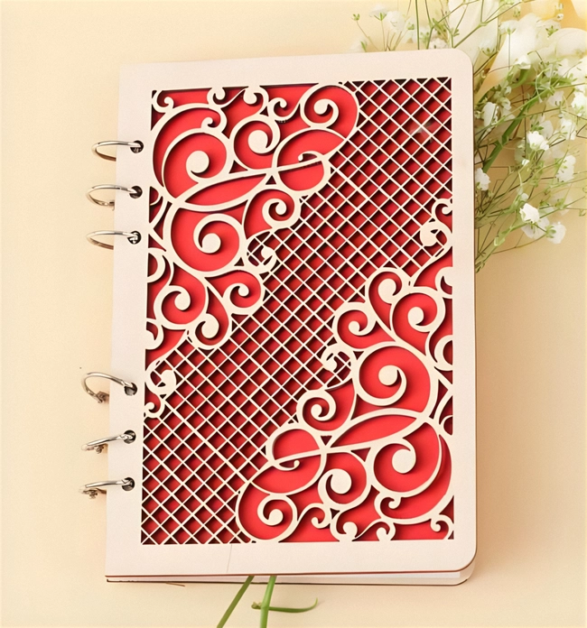 Spiral Notebook Floral Design Cover