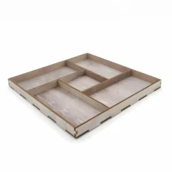 Square Shaped Serving Tray with Five Sections