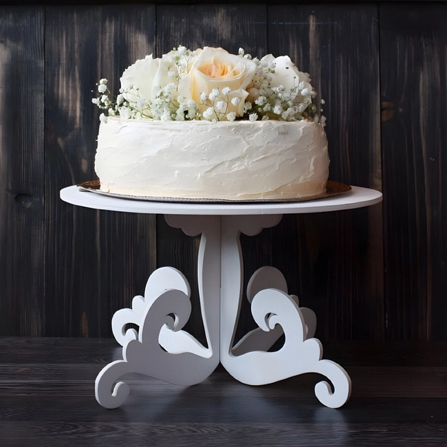 Table Shaped Wooden Birthday Cake Stand