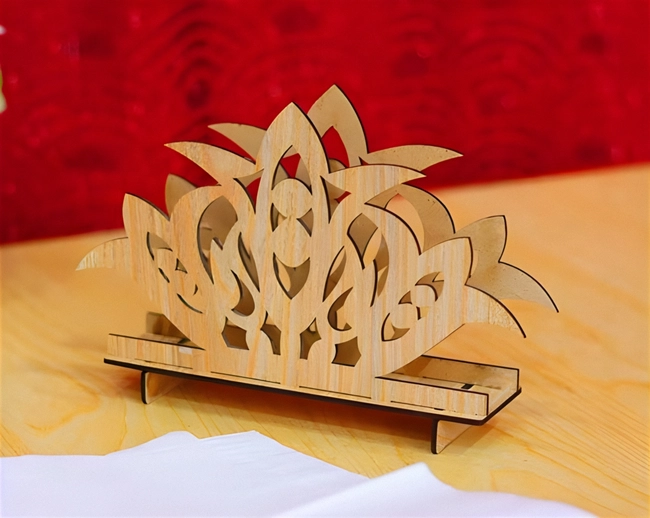 Tabletop standing napkin holder template 3mm