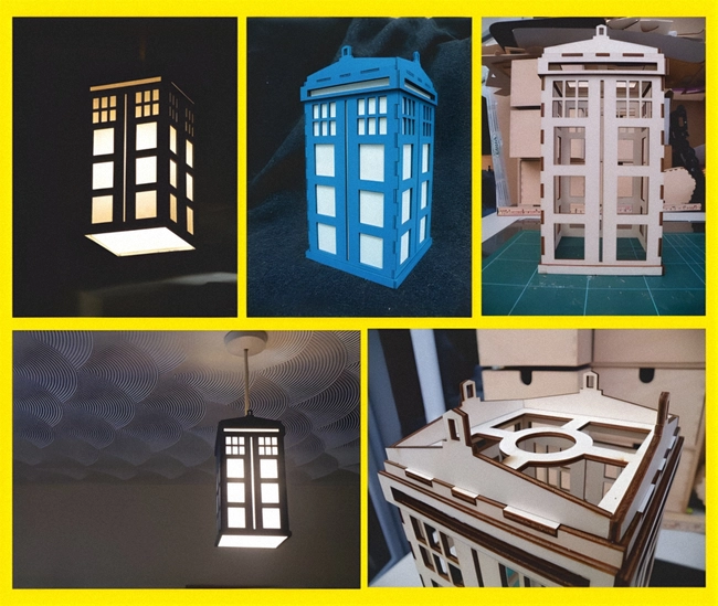 Tardis Night Light Hanging Lamp Shade