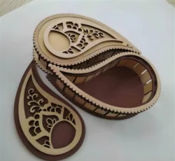 Teardrop Yin Yang Wooden Decorative Box