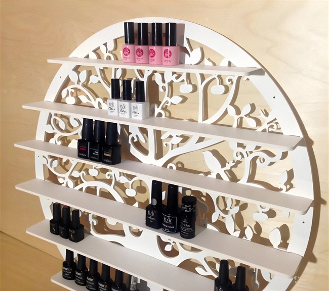 Tier Wall Mount Tree Nail Polish Rack