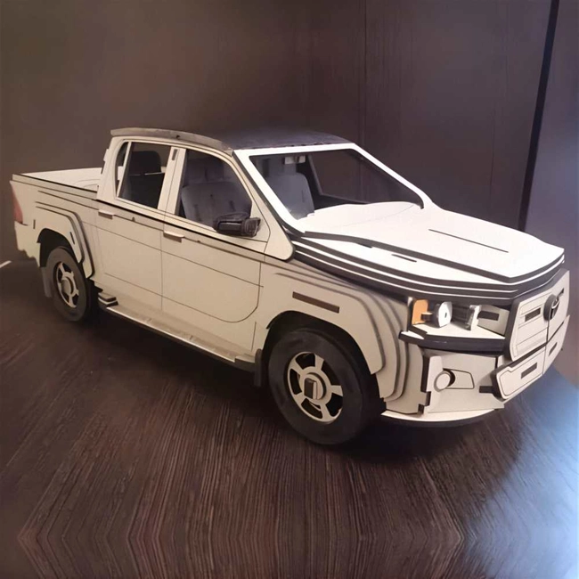 Toyota hilux 3d wooden model puzzle kit