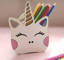 Unicorn Pen Pencil Holder Box for Girls