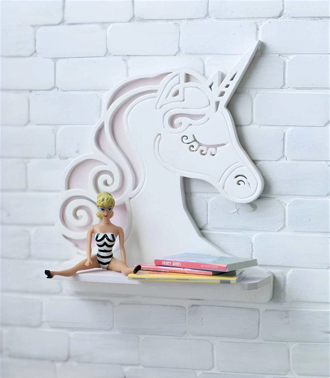 Unicorn wall shelf for kids room