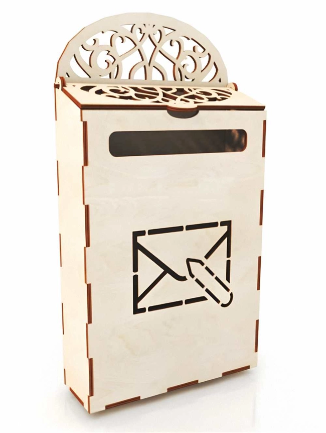 Wall mounted wooden post box