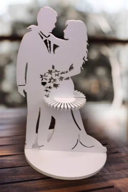 Wedding napkin holder couple