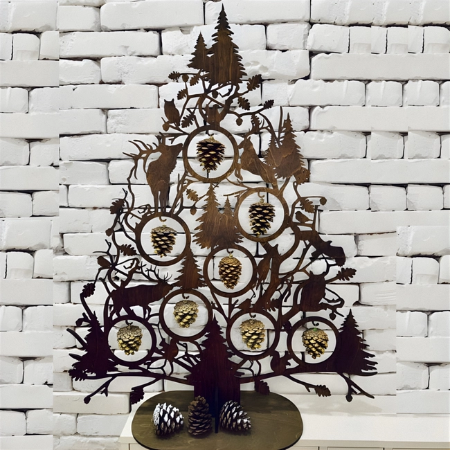 Winter home decor christmas tree