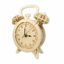 Wood vintage alarm clock for table