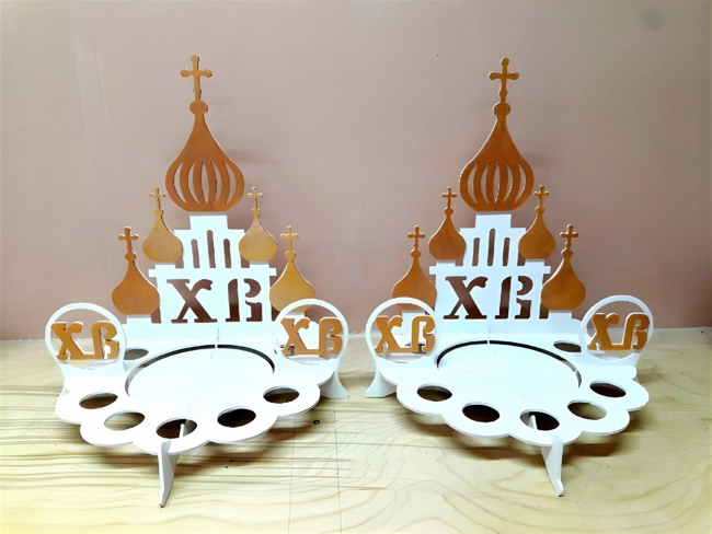 Wooden Church Dome Easter Egg Holder