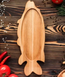 Wooden Fish Serving Platter