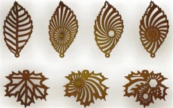 Wooden Leaf Earring Pendants