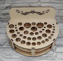 Wooden Makeup and Brushes Stand Cosmetic Organizer