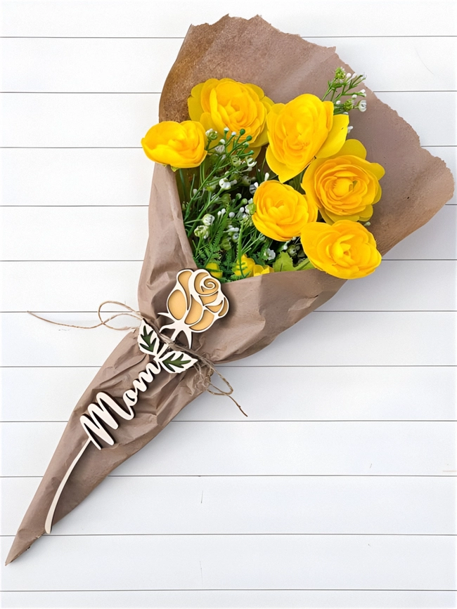 Wooden Rose Flower Collection for Mother Father and Valentines Day