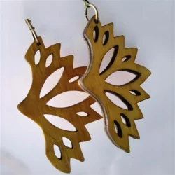 Wooden butterfly earrings design