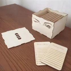 Wooden eyelash box jewelry organizer box