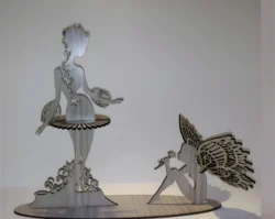 Wooden fairy napkin holder