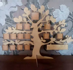 Wooden family tree photo frame