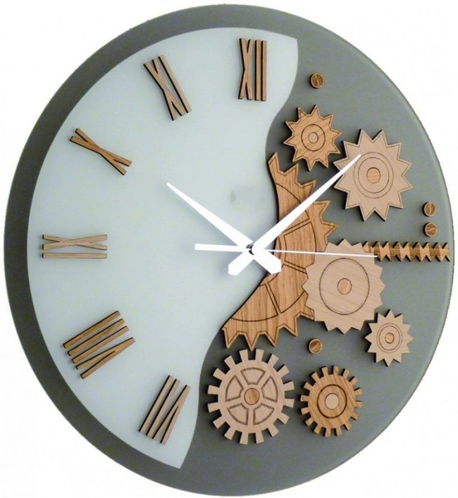 Wooden gear clock