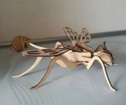 Wooden model insect wasp