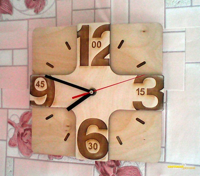 Wooden wall clock