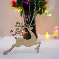 christmas reindeer ornament laser cut free ve