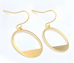 Round drop earrings