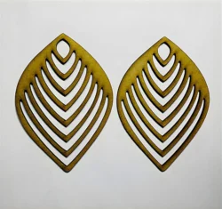 wooden teardrop earrings laser cut free