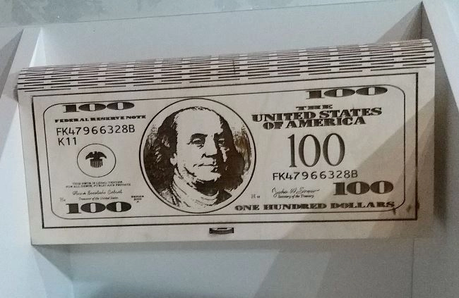 100 dollar bill money holder gift box