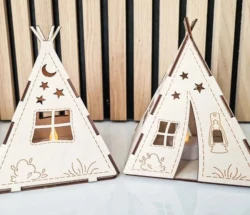 3D Wooden tent