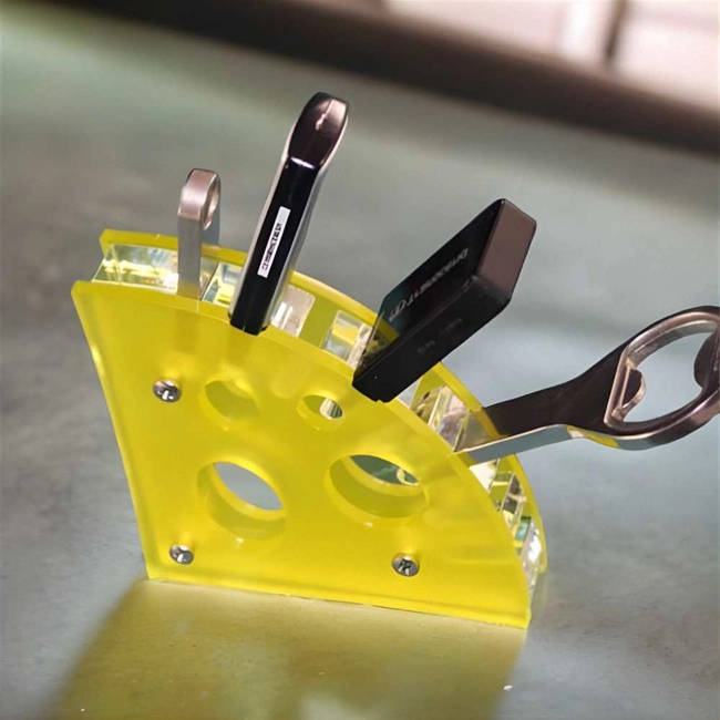 Acrylic 8 slot flash drive holder