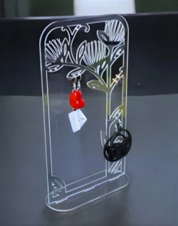 Acrylic transparent earring organize