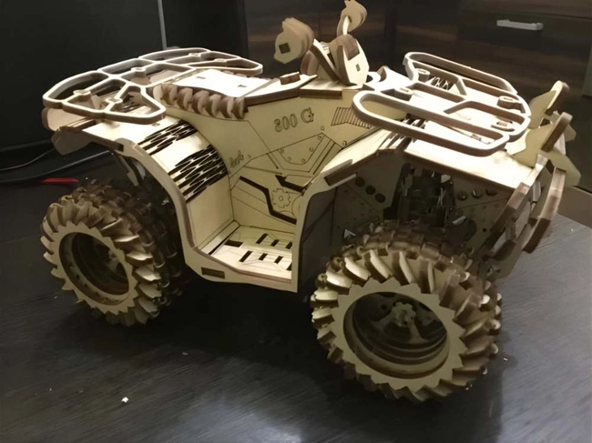 Atv quad bike 3d wood model