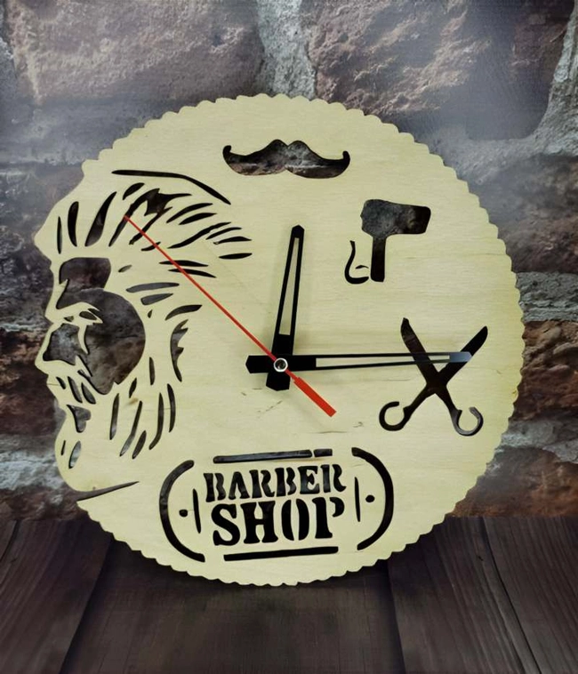 Barber shop hair cut salon wall clock