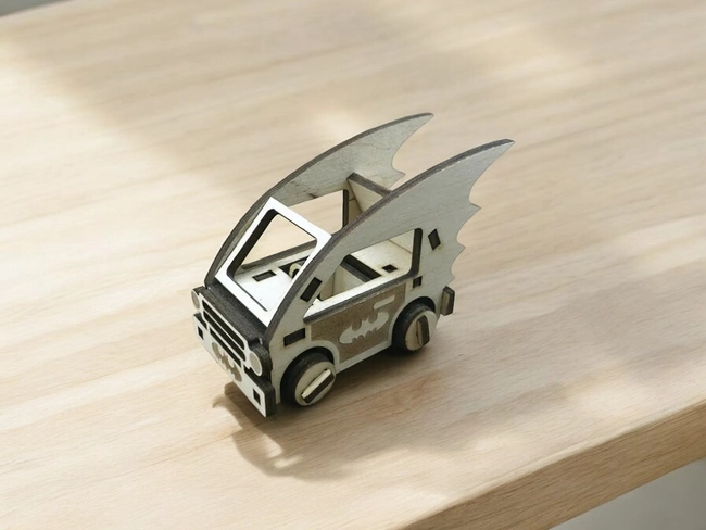 Batman smart car 3d wood