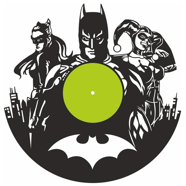 Batman vinyl record wall clock