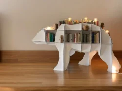 Bookshelf stand polar bear