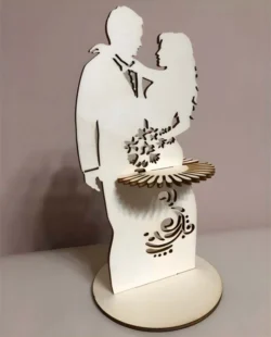 Bride and groom napkin holder