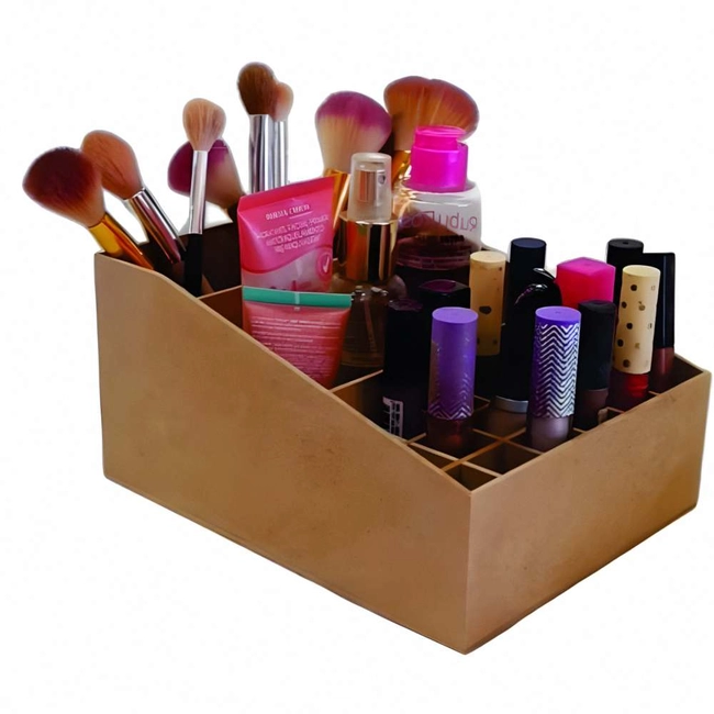 Brush holder lipstick organizer cosmetic box