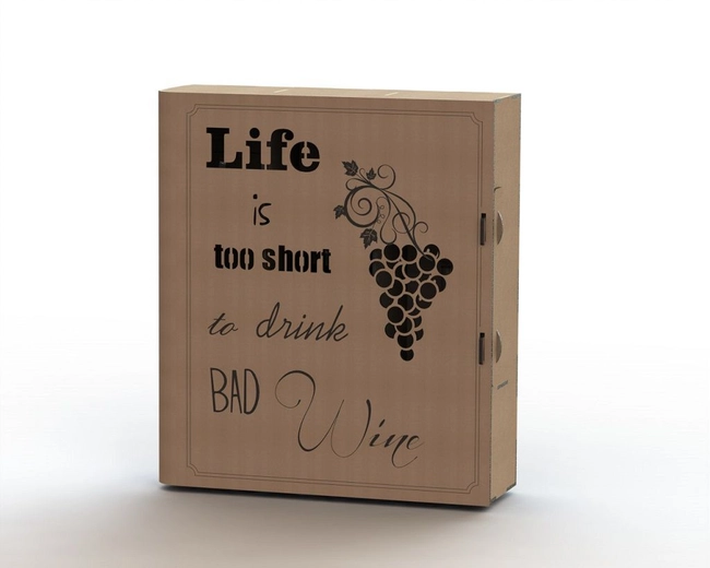 Cardboard wine bottle gift box