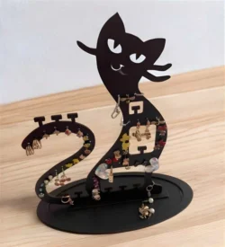 Cat necklace earring jewelry holder