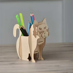 Cat pen pencil holder