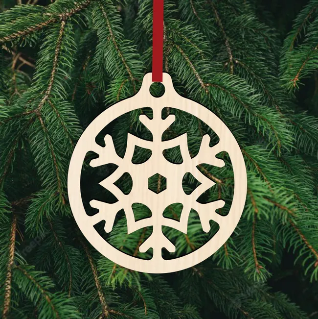 Christmas Snowflake Ornament C0000005 file cdr and dxf pdf free vector download for Laser cut