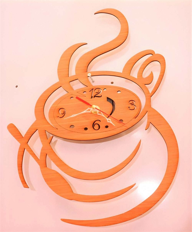 Coffee cup kitchen wall clock