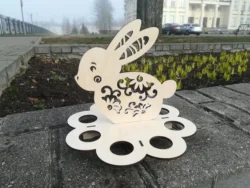 Decorative easter bunny egg holder