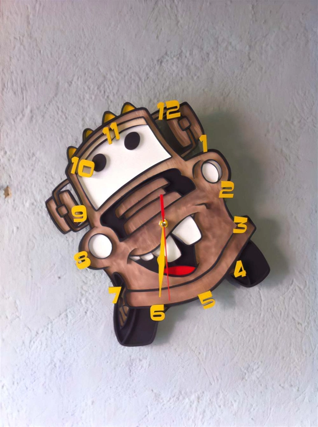 Disney car children wall clock