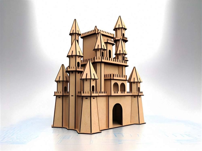 Disney castle 3d wooden puzzle